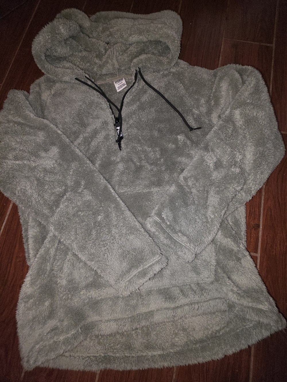 Women’s Plush Hooded Pullover - Grey. Victoria Secrets Pink